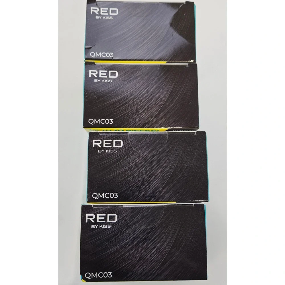 4pk Red by Kiss Quick Cover Men‎ Permanent Hair Color Natural Black QMC03 Beard